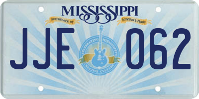 MS license plate JJE062