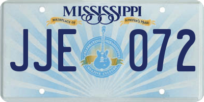 MS license plate JJE072