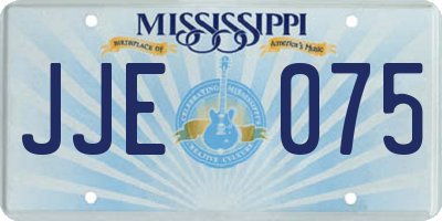 MS license plate JJE075