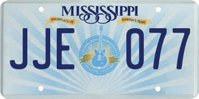 MS license plate JJE077