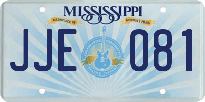 MS license plate JJE081