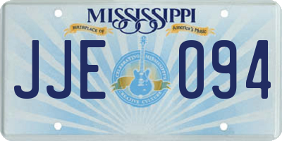 MS license plate JJE094
