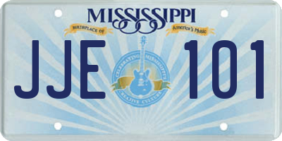 MS license plate JJE101
