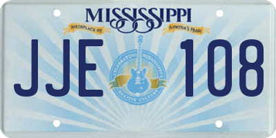 MS license plate JJE108
