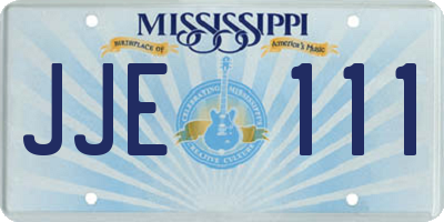 MS license plate JJE111