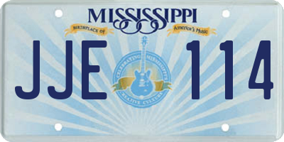 MS license plate JJE114