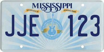 MS license plate JJE123