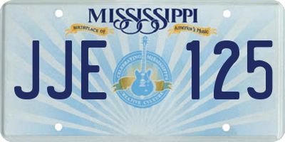 MS license plate JJE125