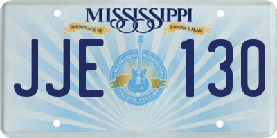 MS license plate JJE130