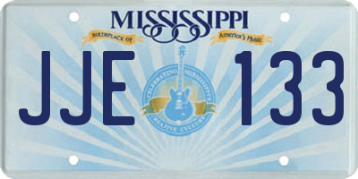 MS license plate JJE133