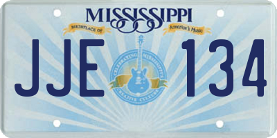 MS license plate JJE134