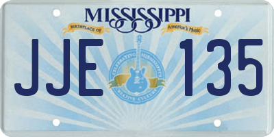 MS license plate JJE135
