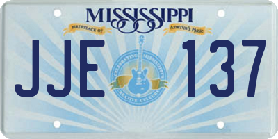MS license plate JJE137