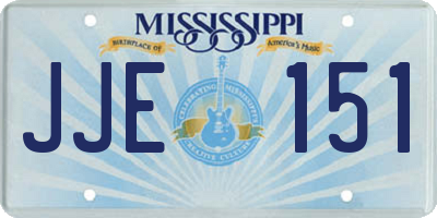MS license plate JJE151