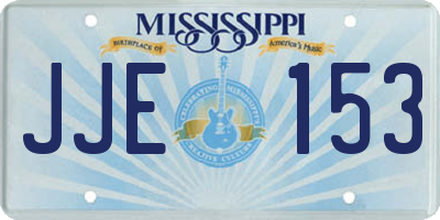 MS license plate JJE153