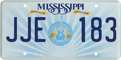 MS license plate JJE183