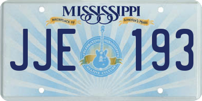 MS license plate JJE193