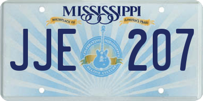 MS license plate JJE207