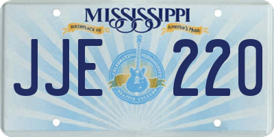 MS license plate JJE220
