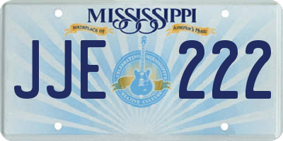 MS license plate JJE222