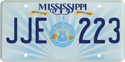 MS license plate JJE223