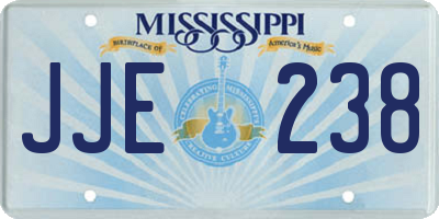 MS license plate JJE238