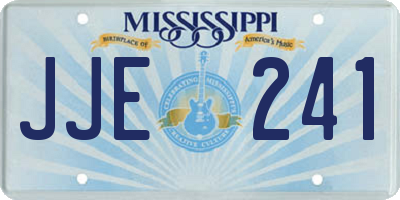 MS license plate JJE241
