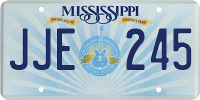 MS license plate JJE245