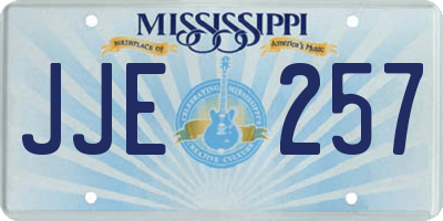 MS license plate JJE257