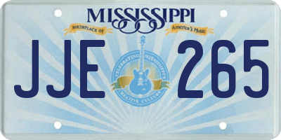 MS license plate JJE265