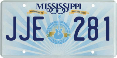 MS license plate JJE281