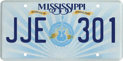 MS license plate JJE301