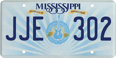 MS license plate JJE302