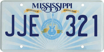 MS license plate JJE321