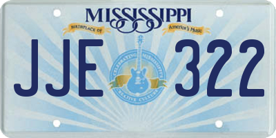 MS license plate JJE322