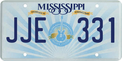 MS license plate JJE331