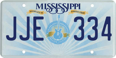 MS license plate JJE334