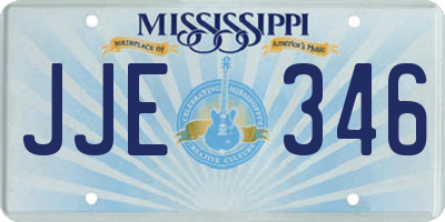 MS license plate JJE346
