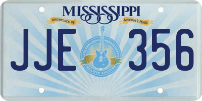 MS license plate JJE356