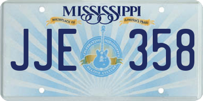 MS license plate JJE358