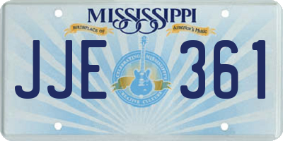 MS license plate JJE361