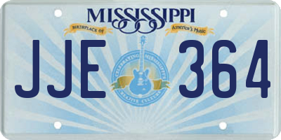 MS license plate JJE364