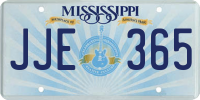 MS license plate JJE365