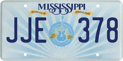 MS license plate JJE378