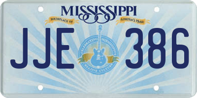 MS license plate JJE386