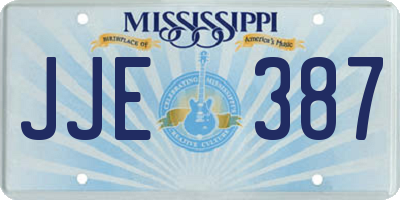 MS license plate JJE387
