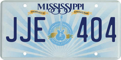 MS license plate JJE404