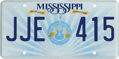 MS license plate JJE415