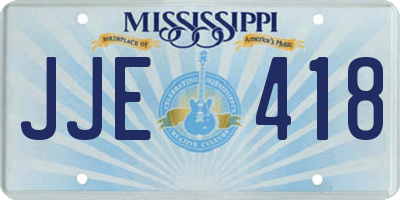 MS license plate JJE418