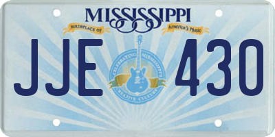 MS license plate JJE430